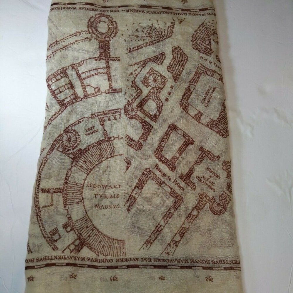 Official Harry Potter Marauders Map Scarf Viscose